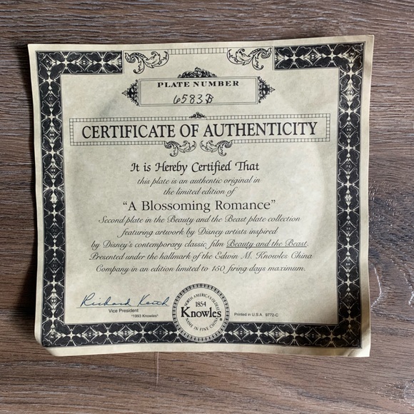 Beauty and the Beast collector plate - Picture 3 of 5